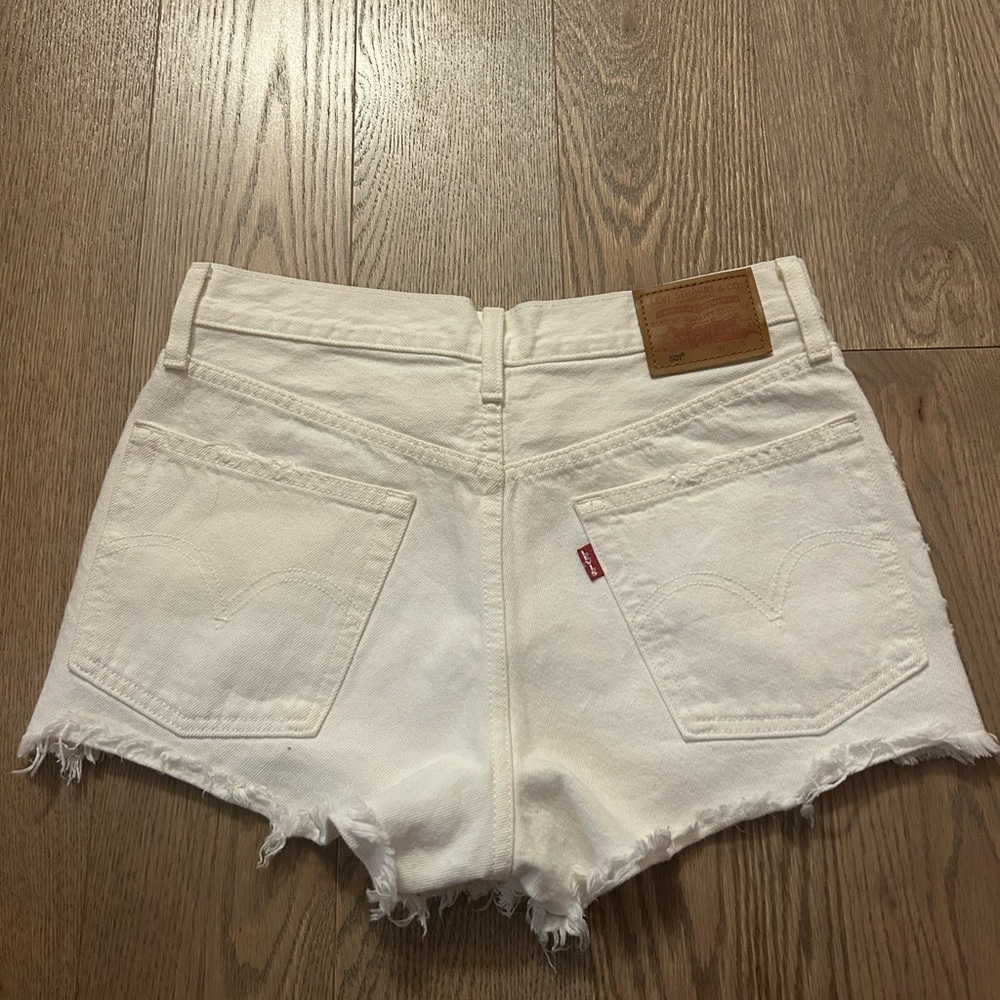 Levi's Women's White Denim Shorts